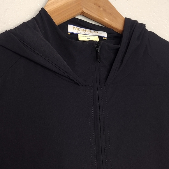 Monreal London Women's Black Full Zipper Active Athletic Long Sleeve Jacket Sz M - Picture 14 of 15